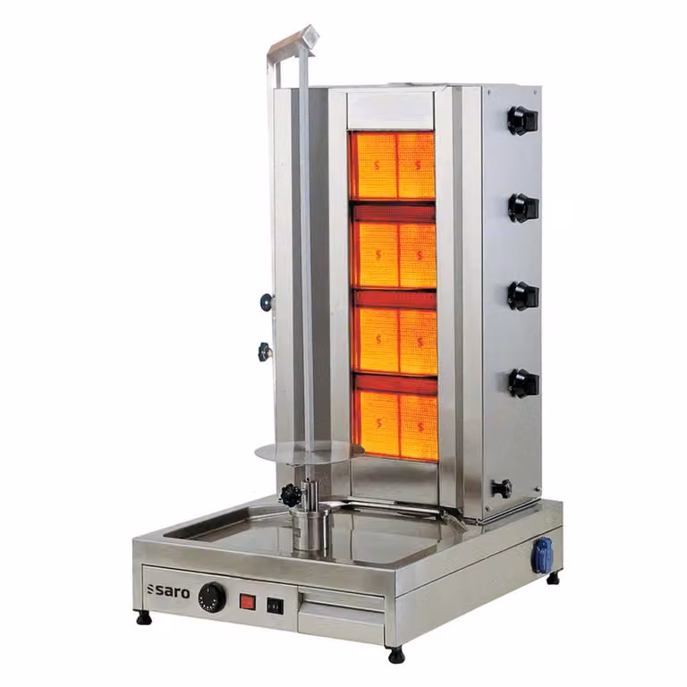 Saro gas kebab / gyro grill 4 burners Tilla 4