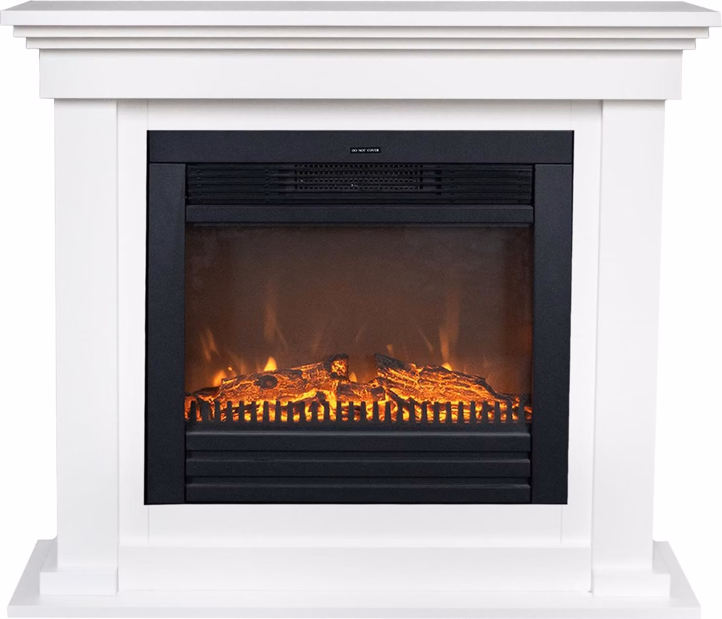 Caminetto elettrico Xaralyn - Flex ELU-HLW - legno bianco - 1400 Watt di riscaldamento - con telecomando - caminetto da incasso incluso - caminetto decorativo