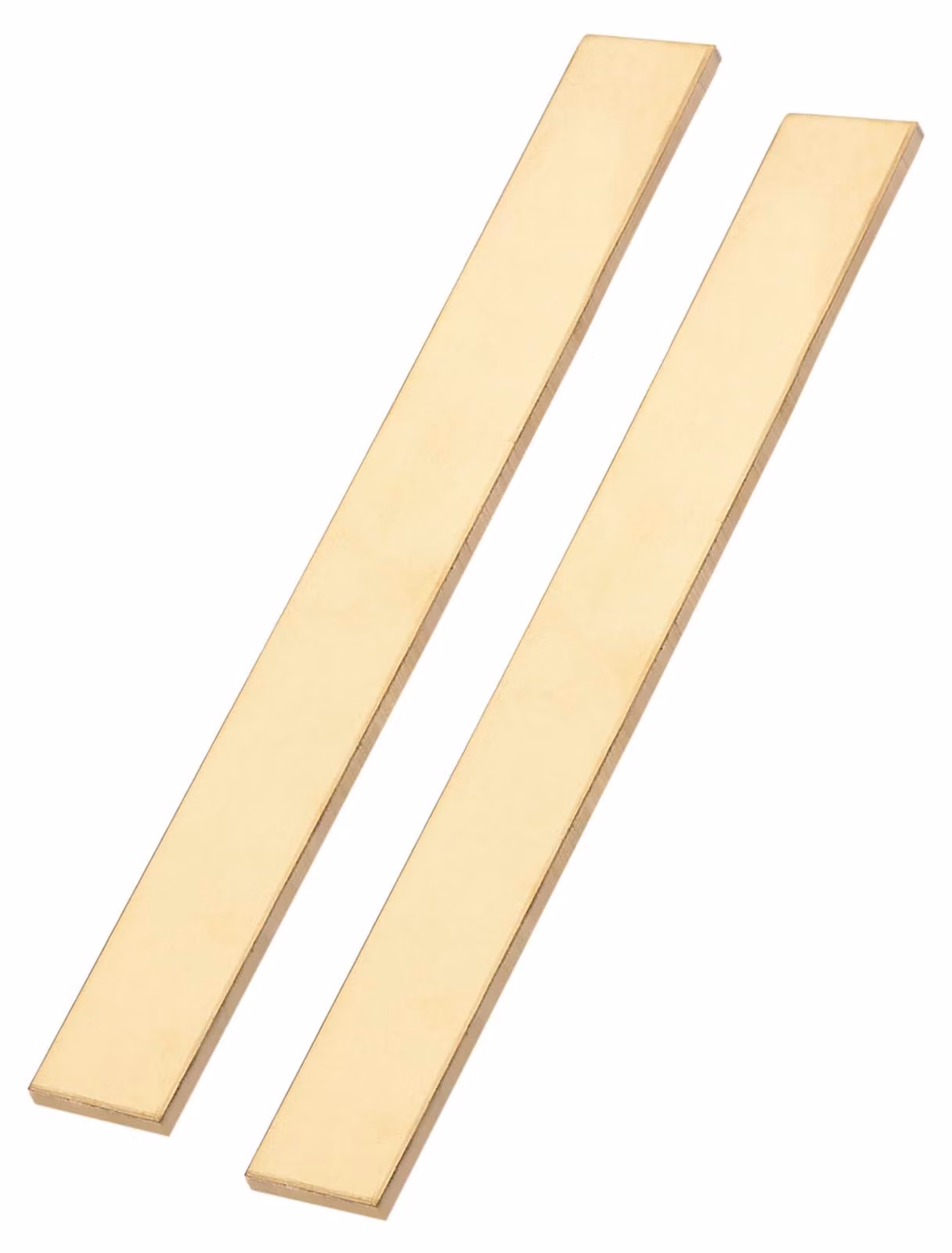 Barre di ottone H62, 2 pezzi, 1,5 x 20 cm, barre piatte, ottone massiccio