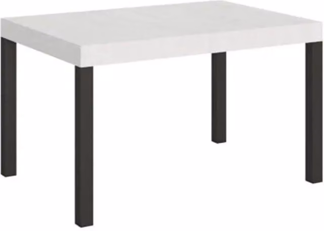 Tavolo allungabile 130/390x90 cm Everyday colore bianco frassino gambe antracite