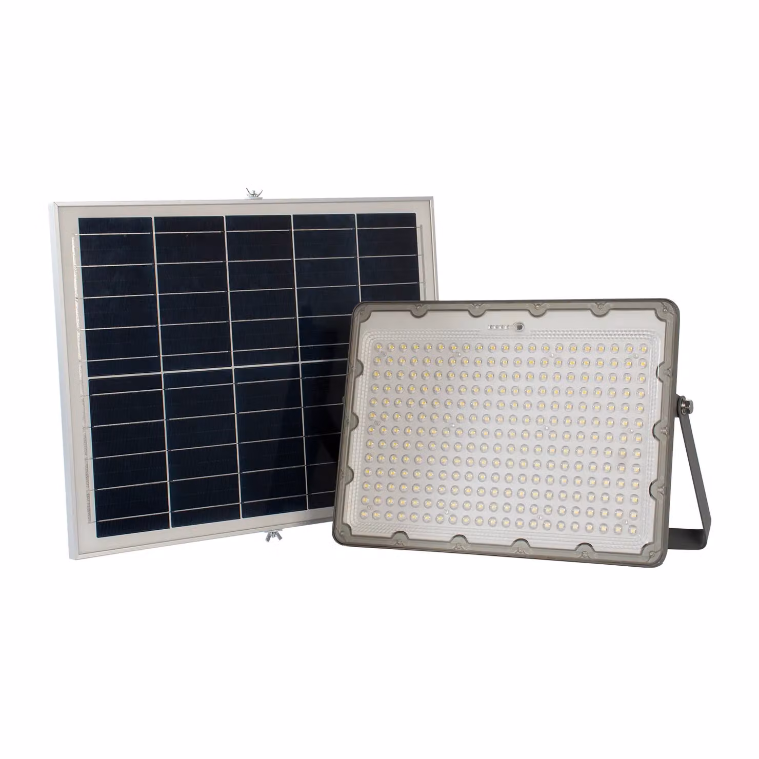 DICTROLUX Faro Solare LED da Esterno Grigio con Luce Naturale 4000K, 2400 Lm e 200 Watt
