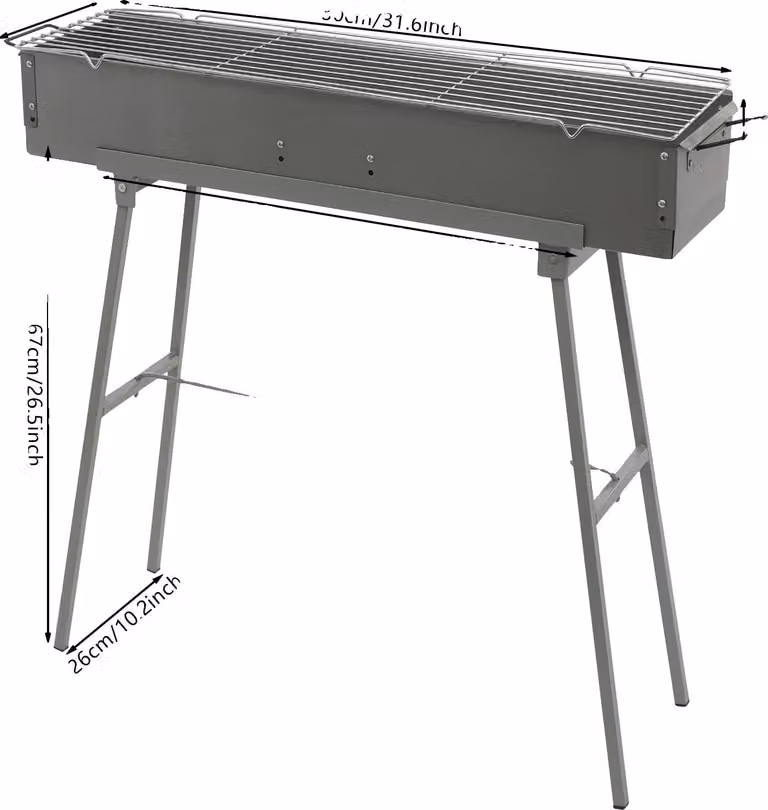 Griglia, design portatile, bocchetta d'aria regolabile, grigio