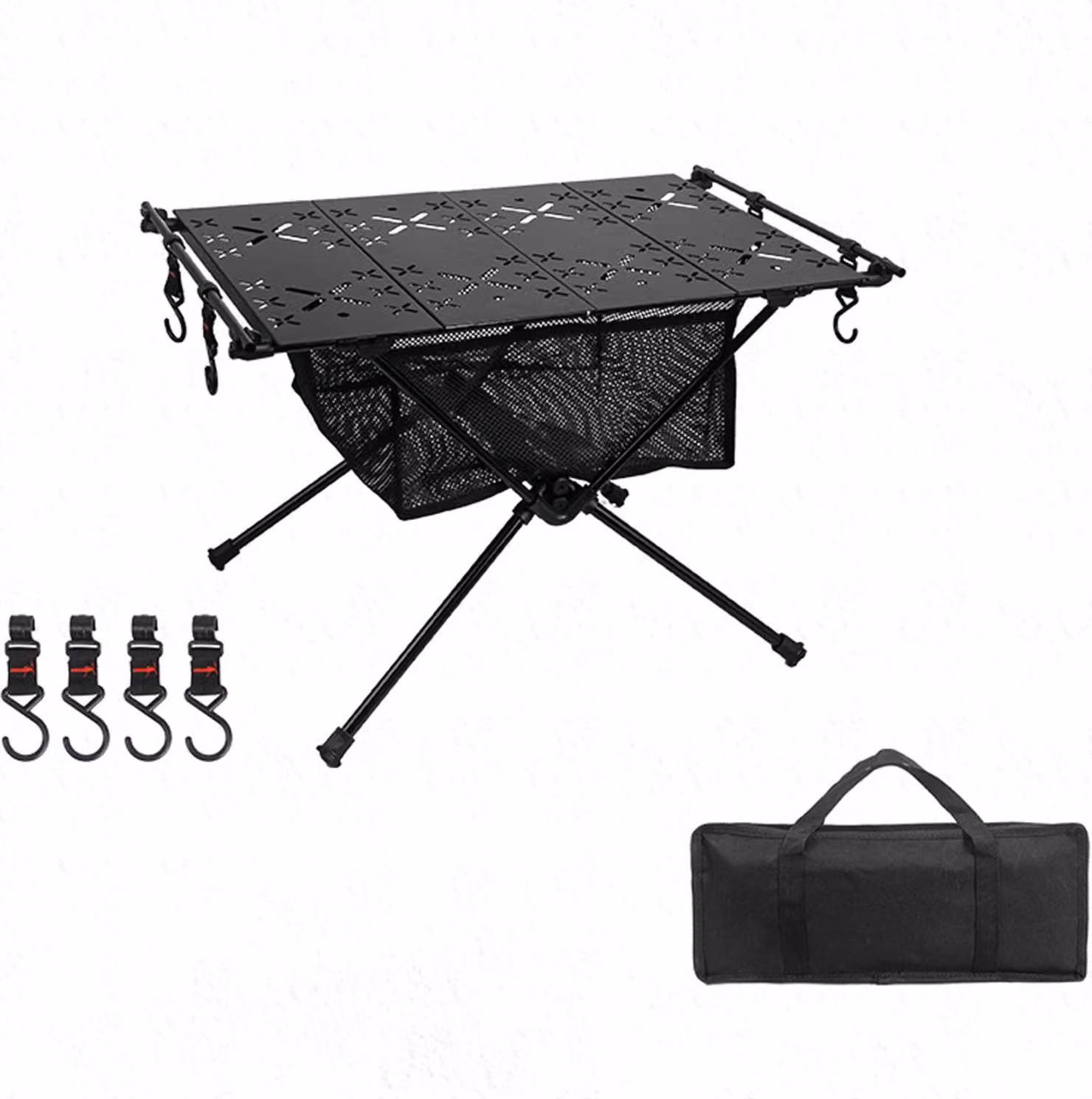 Tavolo IGT, portatile, in lega di alluminio, pieghevole, multifunzionale, ultraleggero, per barbecue, campeggio, escursioni, scrivania arrotolabile m