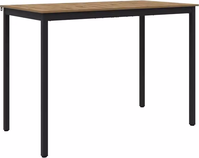 Tavolo Bar Moderno in Legno Multistrato Marrone con Struttura in Metallo, L: 150 cm, P: 80 cm, H: 105 cm – 1