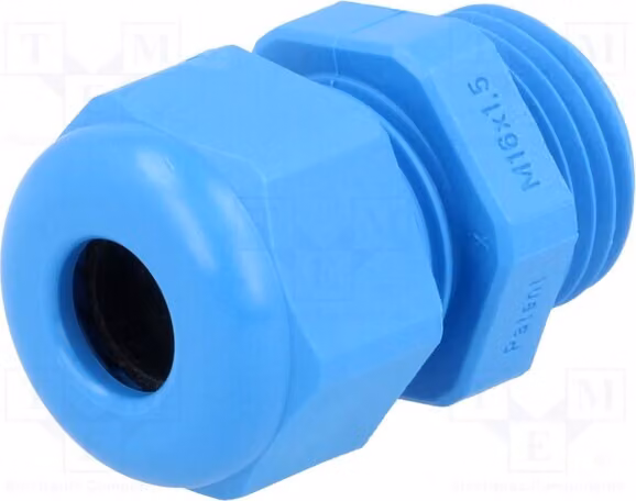 5 connettori a vite IP68, colore blu, filettatura M16, codice prodotto: 1.209.1602.50 n