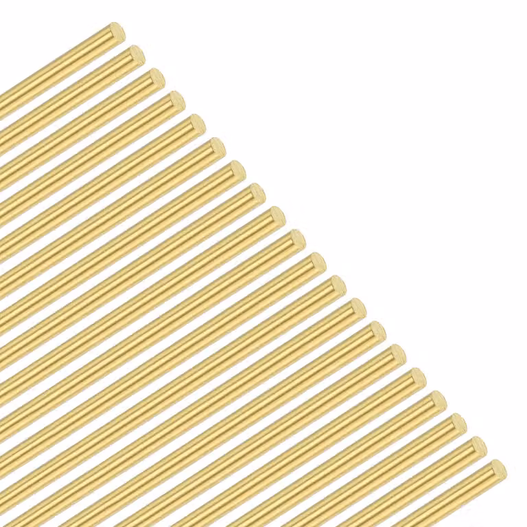 20 barre di ottone massiccio, 1,5x200 mm, profilo H65, per lavori fai-da-te