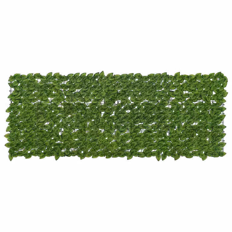 vidaXL Siepe artificiale per balcone con foglie Verde e Giallo L: 200 cm, H: 75 cm