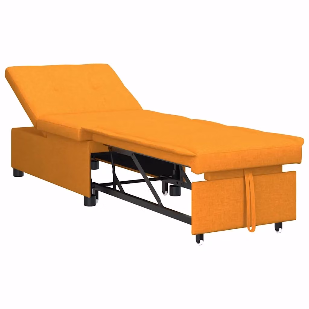 Divano Letto Estraibile vidaXL Giallo con Struttura Imbottita L: 194 cm, P: 50 cm, H: 82 cm – 2