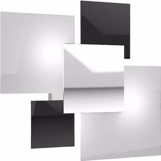 Lampada da soffitto moderna 1088/45-NE Vetri Bianchi e Neri 4xG9