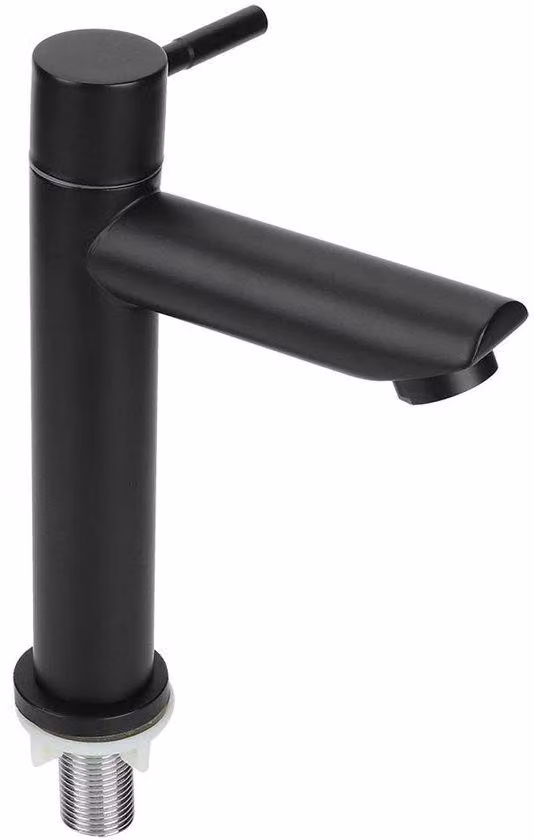 Miscelatore monocomando nero in acciaio inossidabile - Design - Attacco a vite G1/2