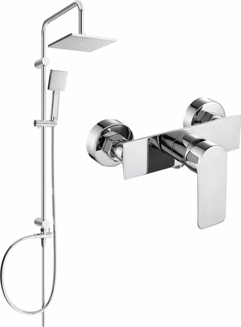Mexen Tord set doccia esterno con soffione e miscelatore doccia Alexa, cromo - 71240200-00