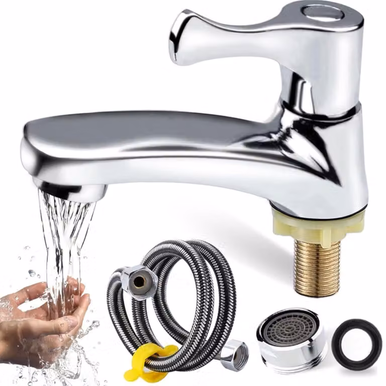 Rubinetto per acqua fredda con tubo flessibile e filtro