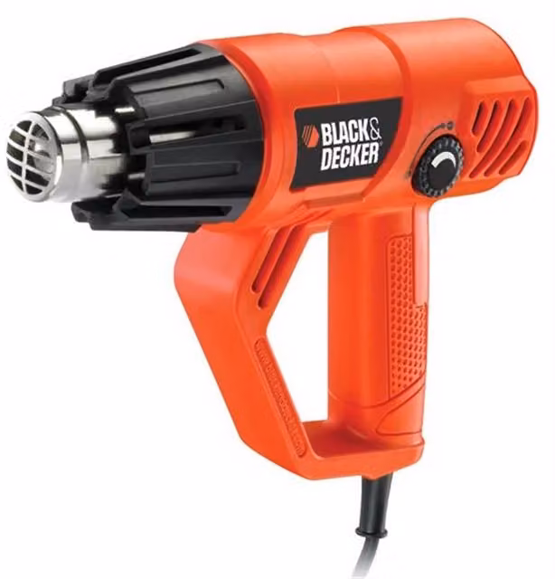 Pistola ad aria calda Black+Decker KX2001K, 2000 W, 600 C, 500 l/min, Nero e Arancione