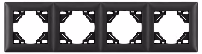Placca Quadrupla Per Prese Toolight Oste Jnh016-4F Black