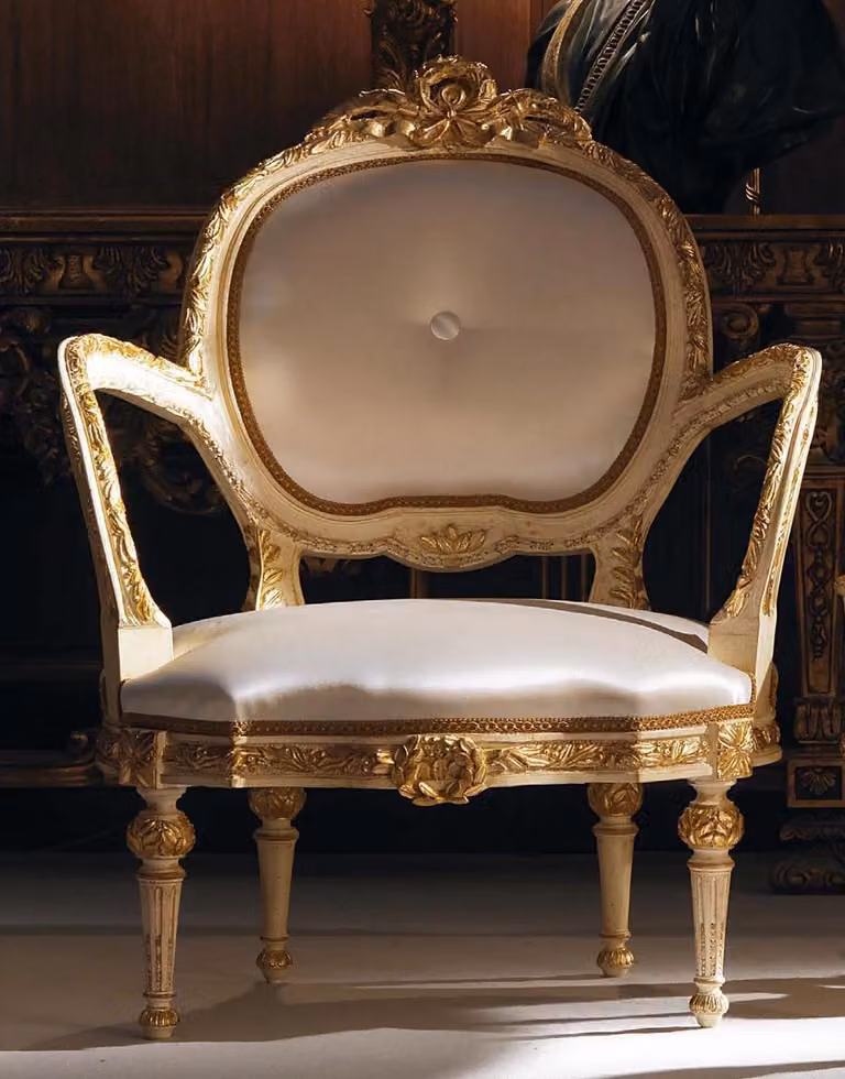 Esszimmer Stuhl Sessel Polster Möbel Klassische Italien Einrichtung Thron