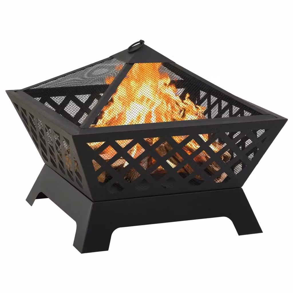 Braciere con Attizzatoio DESIGN IN CFW7558528 in Acciaio Nero Diametro: 64 cm – 2