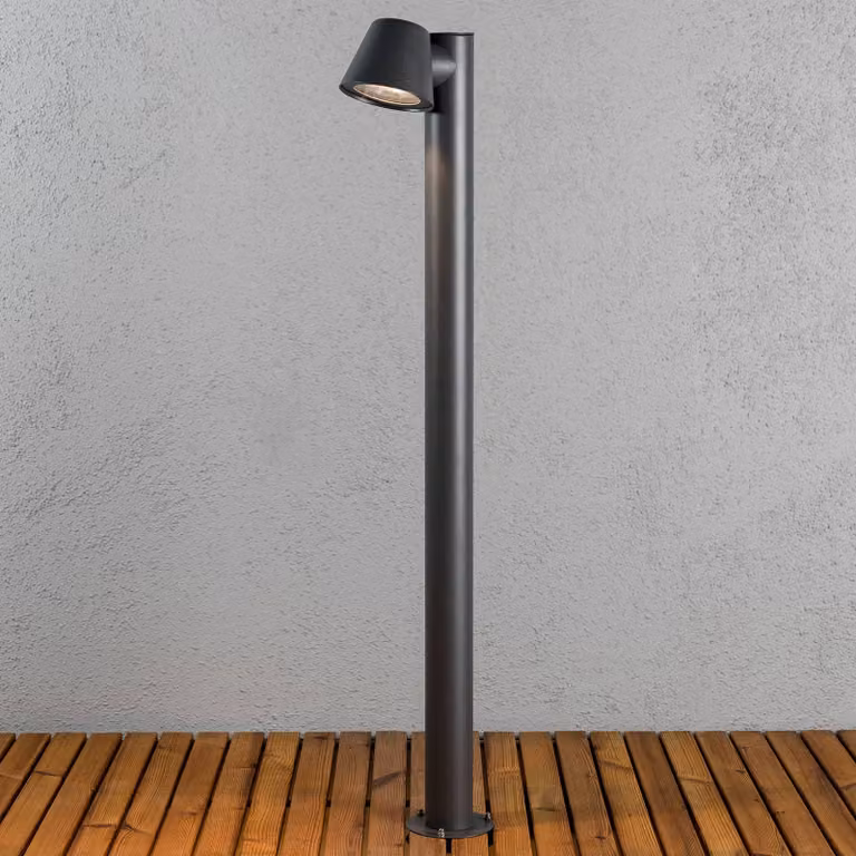 Konstsmide Lampioncino da giardino Trieste, dimmerabile, Nero, Alluminio, Moderno, Lampada da esterni