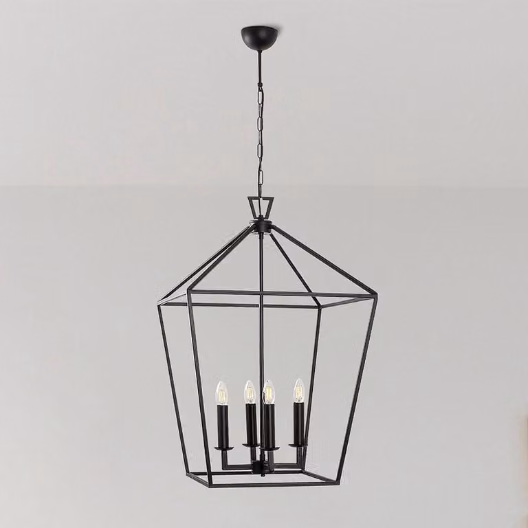 Lampadario a soffitto Till 13251 Opviq, dimmerabile, Nero, Soggiorno / Sala da pranzo, Metallo, Lampadario