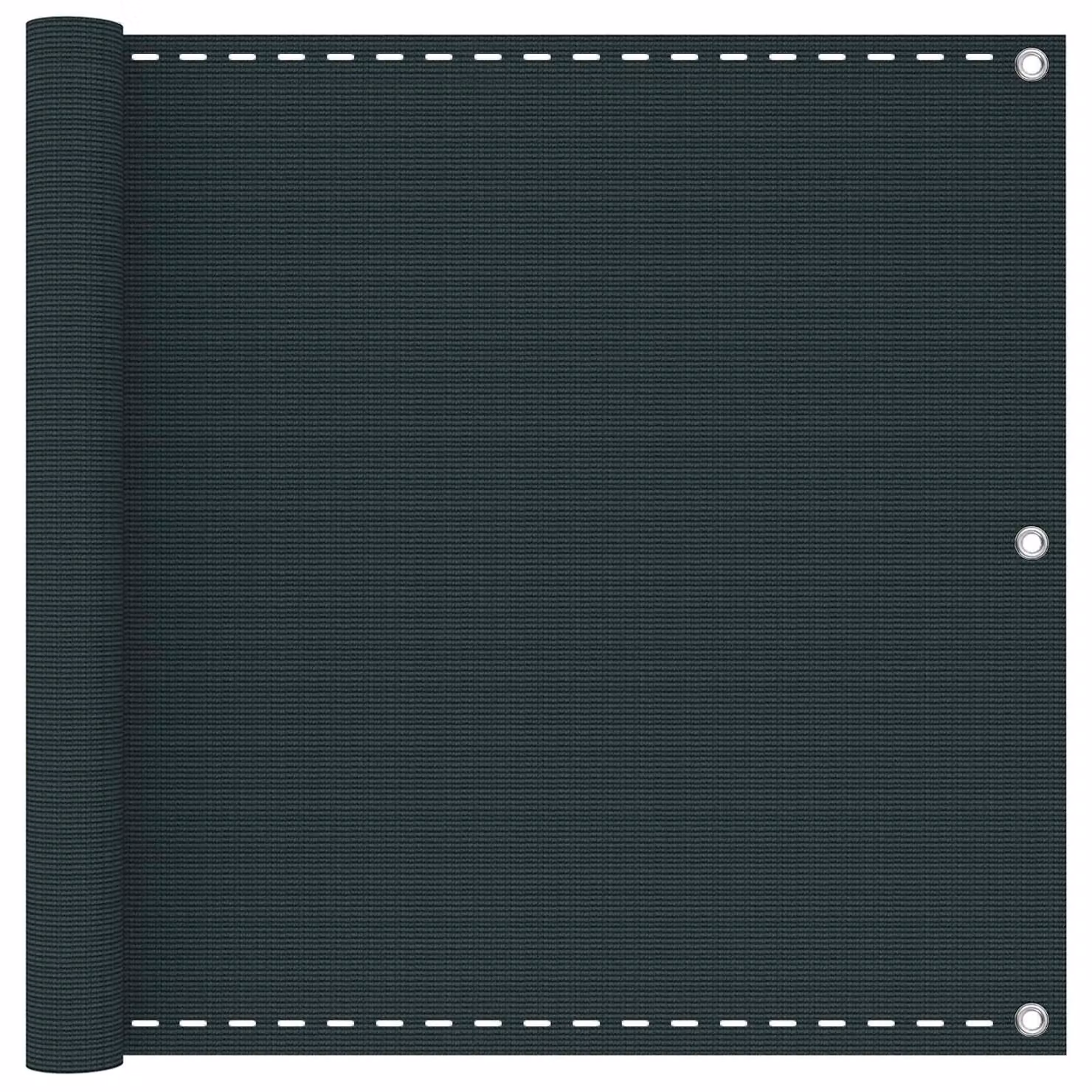 Schermo da balcone vidaXL Verde Scuro, semi-trasparente in HDPE e alluminio, L: 700 cm, H: 75 cm