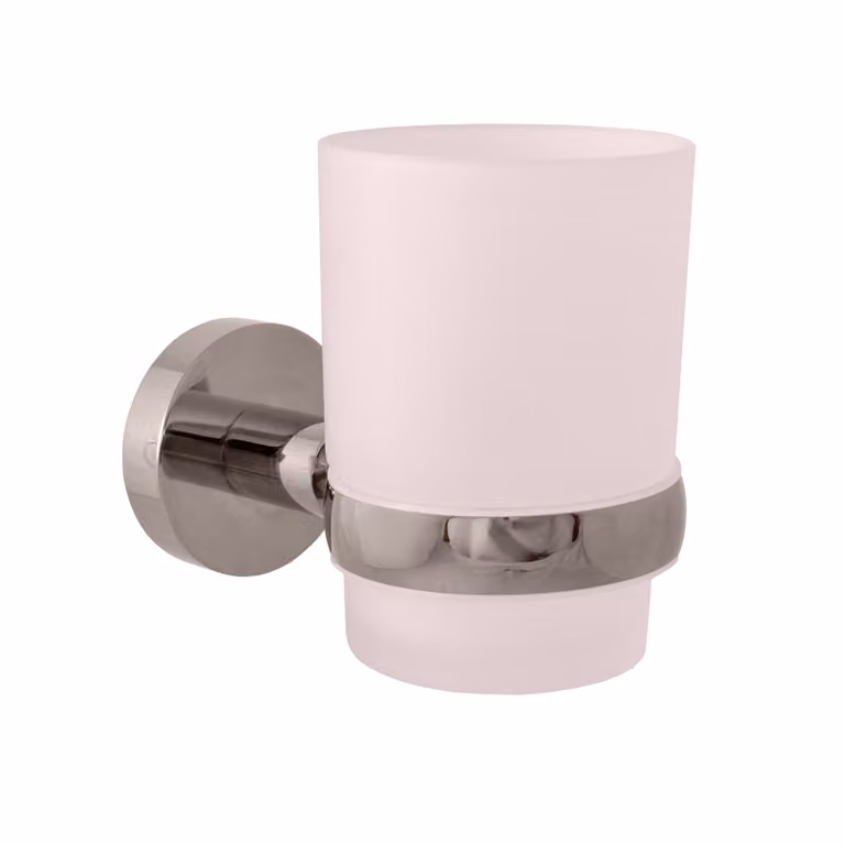 Slezák-RAV: Portaspazzole - metallo grigio - lucido/vetro COLORADO COA0201MGL METALLO GRIGIO - lucido