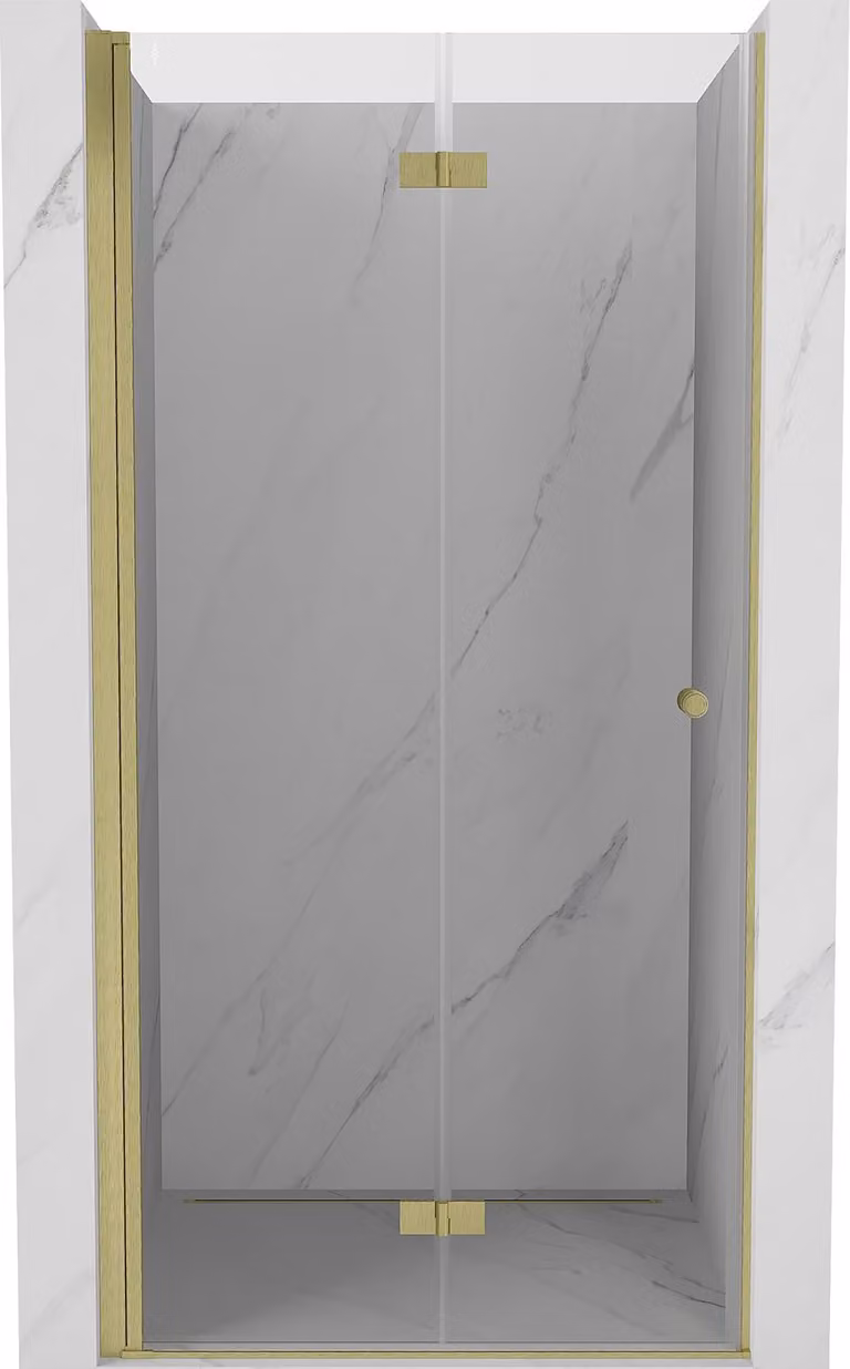 Mexen Mist-F porta doccia pieghevole sinistra 70 cm, trasparente, oro spazzolato - 8A6-070-000-55-00-L