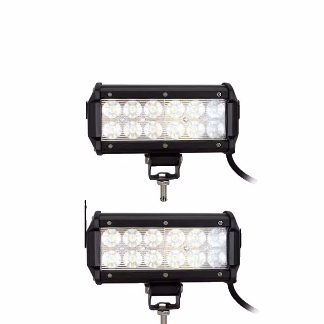 Luce da lavoro a LED, combinazione di 126W 288W flood-spot, lampada off-road, 2 pezzi 7 pollici 36W proiettore