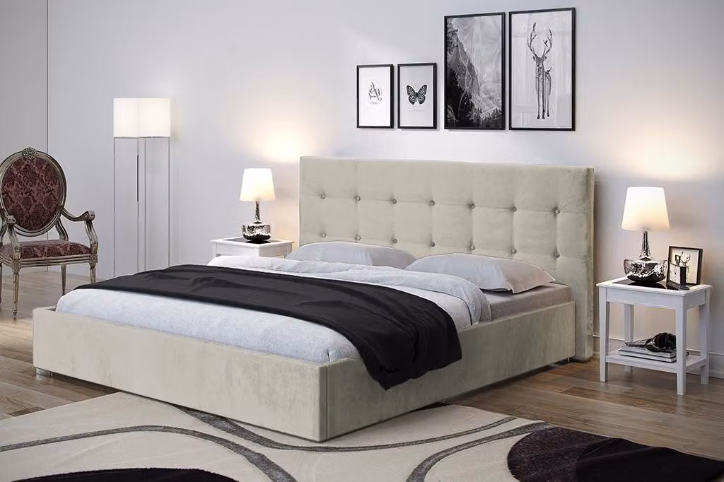 Luxus Polster Design Betten Doppel Modernes Bett Ehe Exklusiv 180x200 cm Gestell