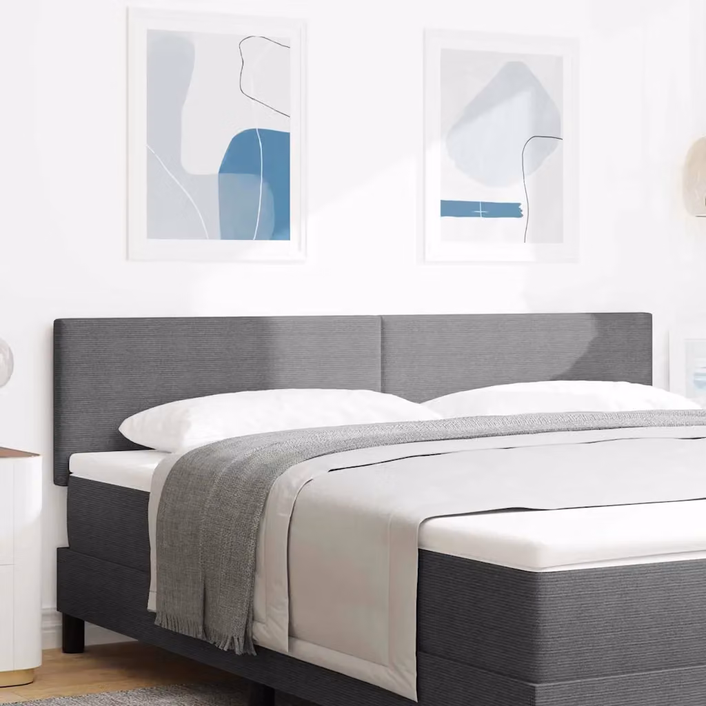 Testiera per letto moderna vidaXL in tessuto corda grigio chiaro, larghezza 180 cm