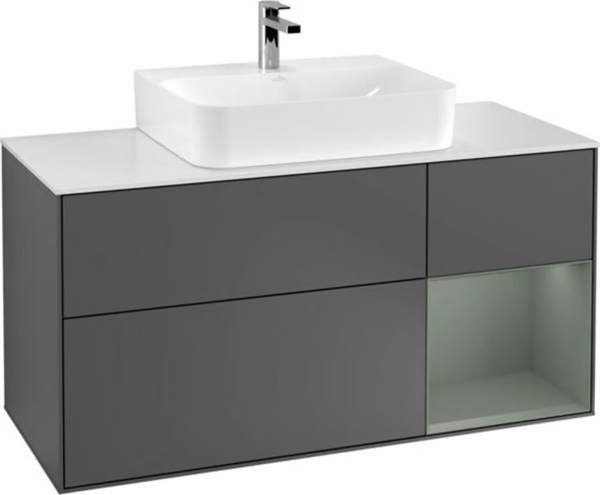 Mobiletto V&B Finion 120 cm, Pl w m, Rg r Ol m Lac, Antrac. m