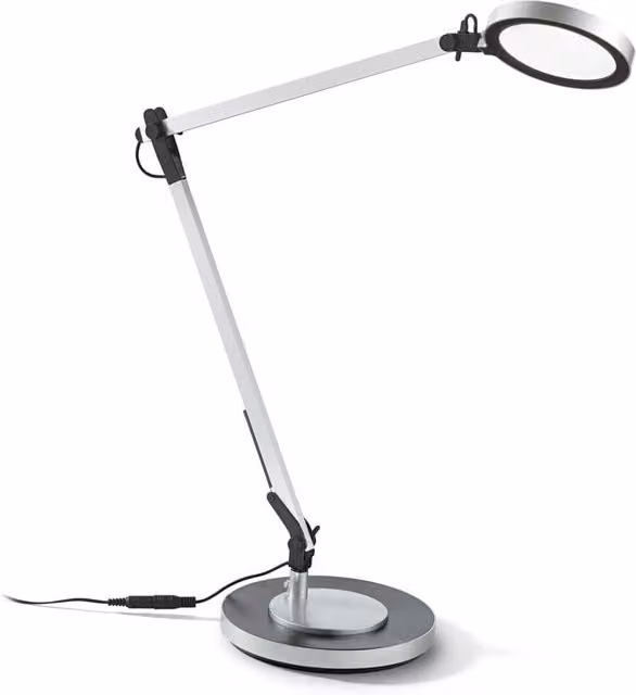 Ideal Lux Futura Lampada da tavolo LED regolabile e dimmerabile in metallo disponibile in bianco, nero o argento