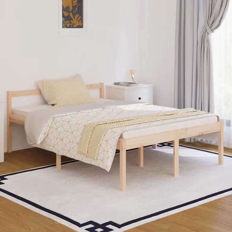 The Living Store Letto Senior 140x190 cm in legno massiccio di pino