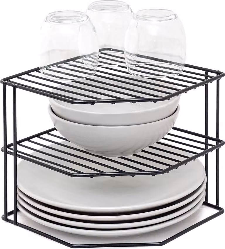 Porta stoviglie - Armadio da cucina - Organizzatore per armadi - Organizzatore per stoviglie - Porta pentole - Portaoggetti