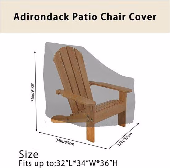 Sedie da giardino, 80 x 85 x 91 cm, tessuto Oxford 210D, sedie da giardino per esterni, con cerniera elastica, protezione impermeabile e anti-UV, copertura per prato e terrazza (1 pezzo)
