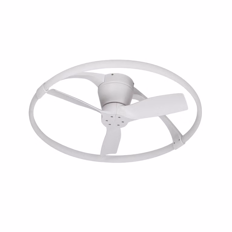 Mantra Iluminación Ventilatore da soffitto LED Nepal Mini, app, bianco dimmerabile, Bianco / Opale, Soggiorno / Sala da pranzo, Metallo, Moderno