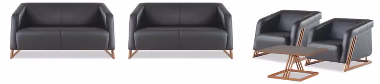 Sofagarnituren Sofa-Set Sitzmöbel Ledersofas 2-Sitzer Sessel Couchtisch