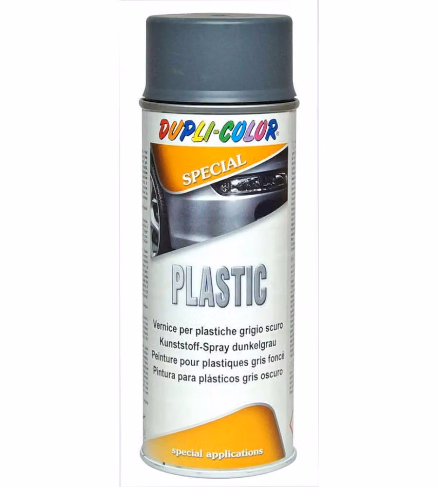 Motip Dupli Vernice Spray Plastiche Grigio Scuro Satinato 400 ml - Decorazione