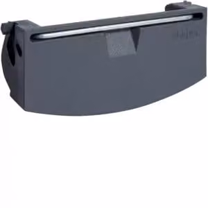Hager, coperchio a battente per uscita cavi, modello R12, colore grigio chiaro, codice prodotto KLAR127011