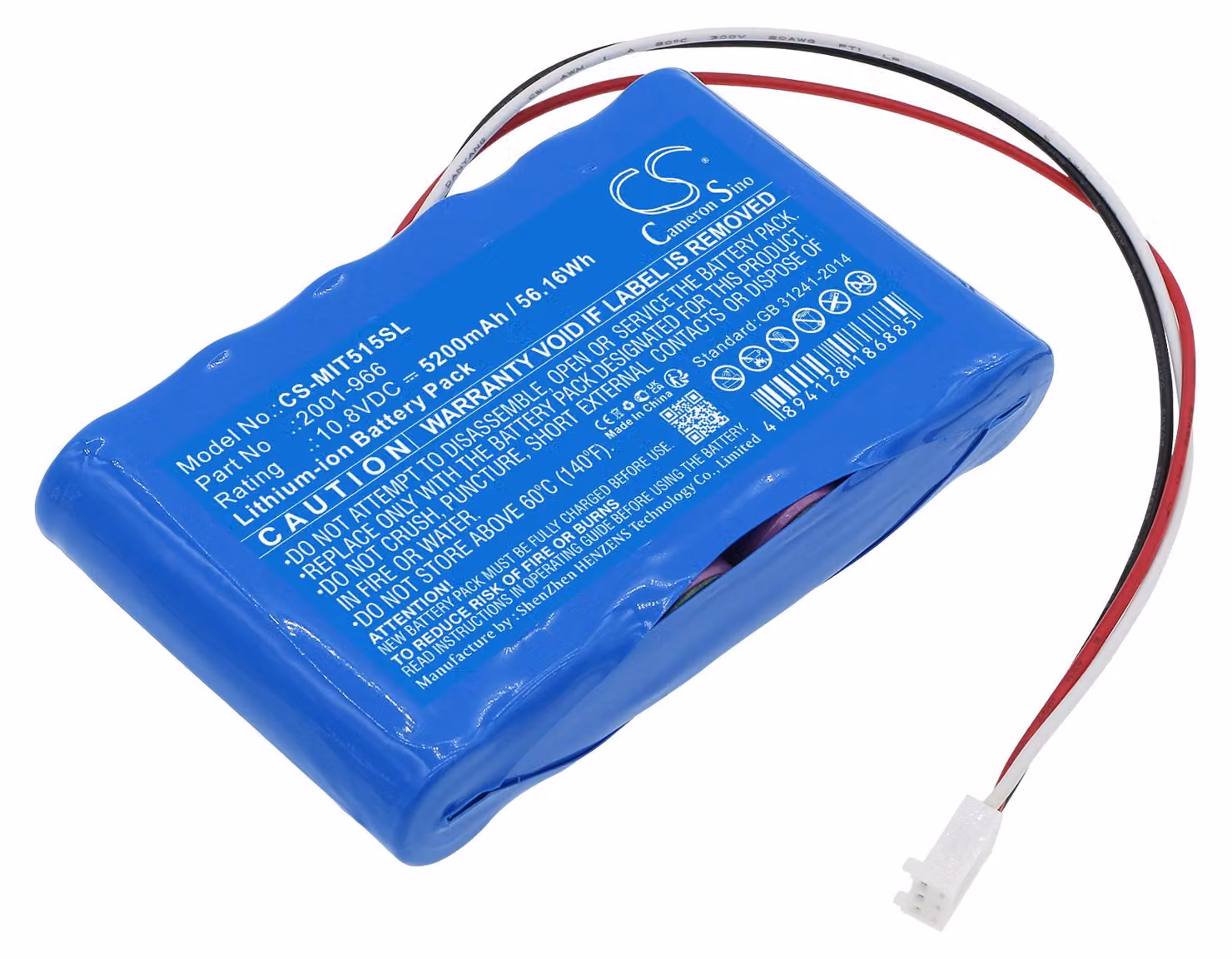 TECHTEK Batteria compatibile con [Megger] MIT1025 Insulation Tester, MIT515 Insulation Resistance Tester, MIT525 Industrial Insulation Tester sostitu