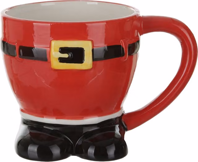 Tazza Jumbo Babbo Natale in Ceramica Rossa da 550 ml