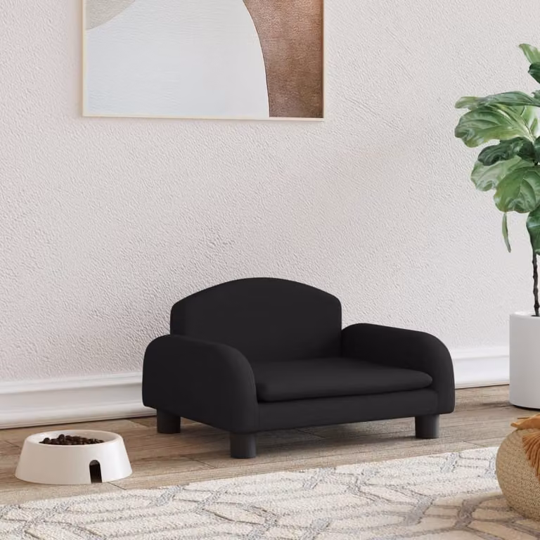 The Living Store Letto per cani nero 50x40x30 cm Tessuto