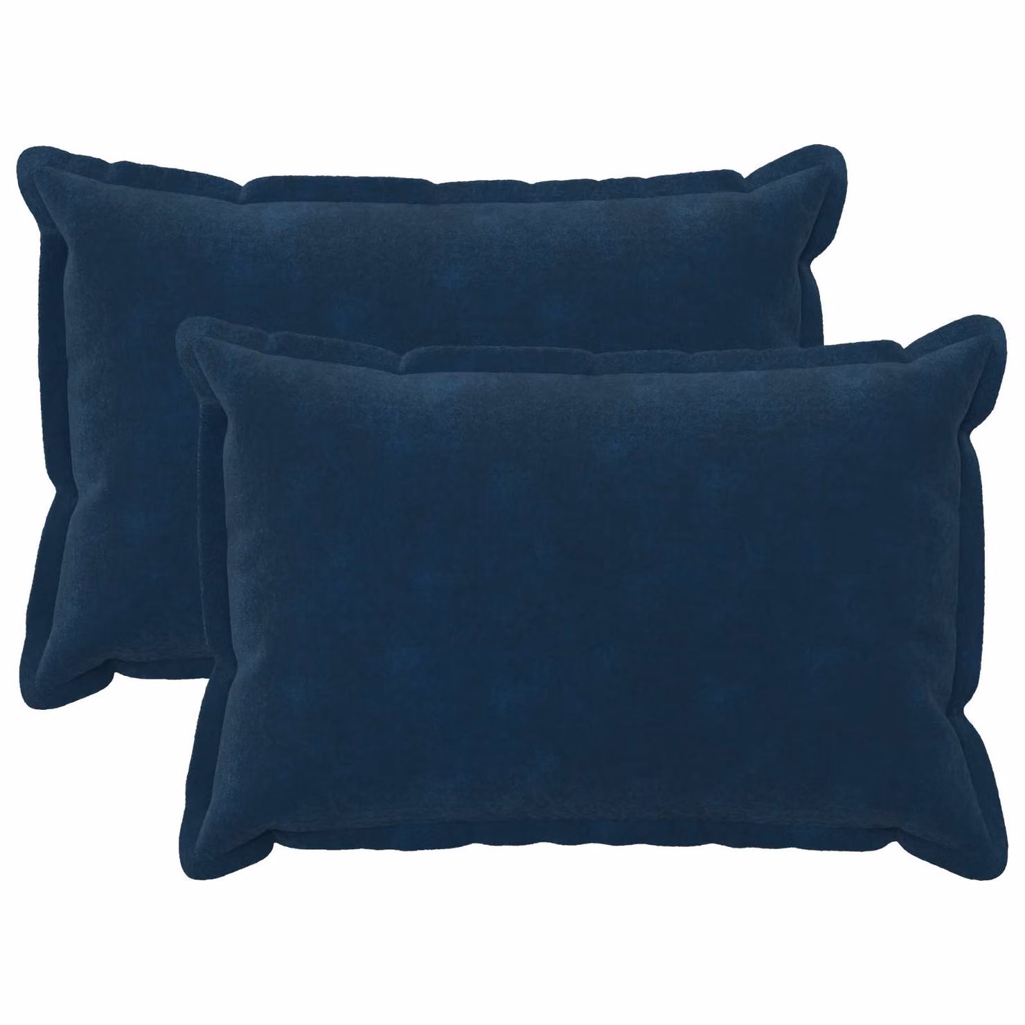 Set di 2 federe vidaXL HOUTEN blu in microfibra fleece, L 50 cm x P 75 cm