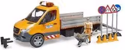 Veicolo Comunale Mercedes Sprinter Bruder Scala 1:16 Colore Giallo
