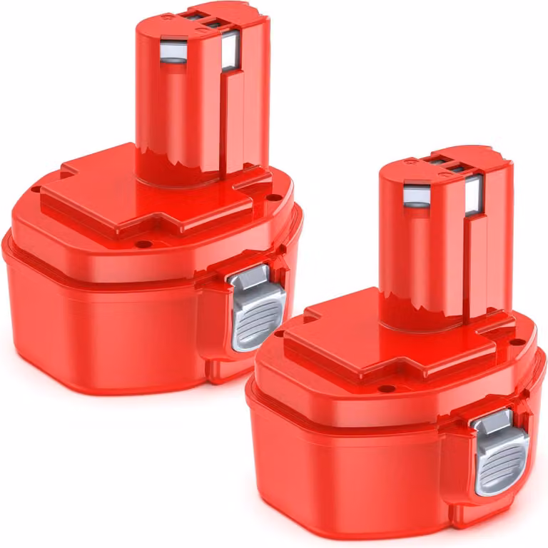 Batteria di ricambio per Makita - PA14, 14,4V, Ni-MH - Capacità 5000mAh - Compatibile con i modelli 1420, 1434, 1422, 1433, 1435 - Batteria per utensili - Confezione da 2