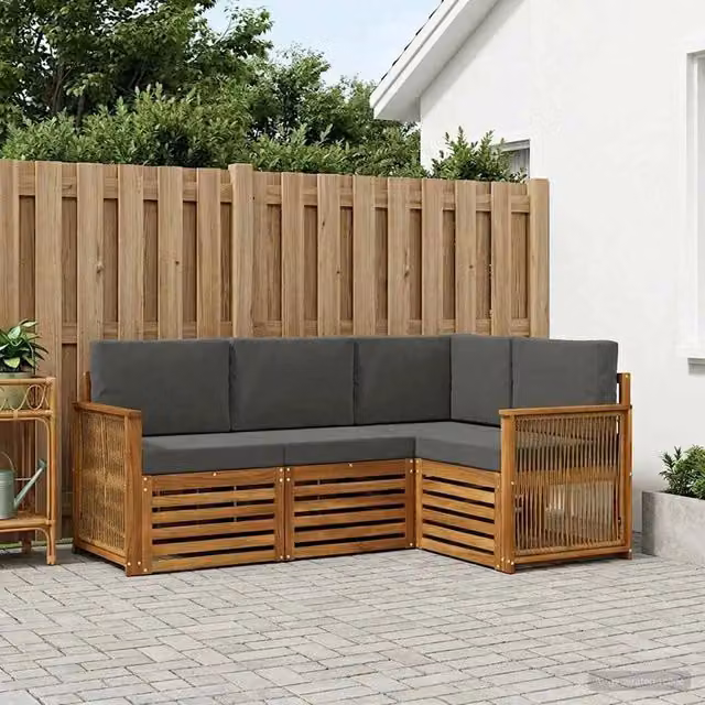 Set di divani da esterno 4 pz Poliestere 3384298