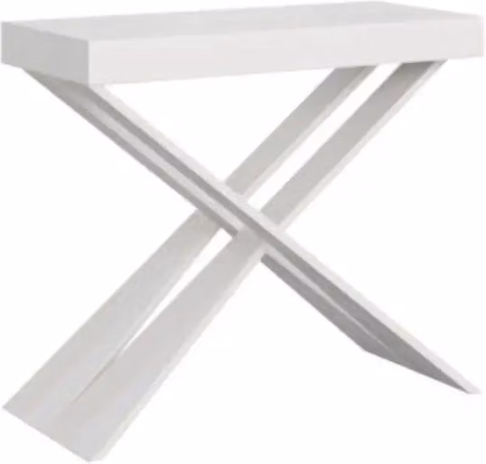 Consolle allungabile 90x40/300 cm Diago bianco frassino gambe bianche
