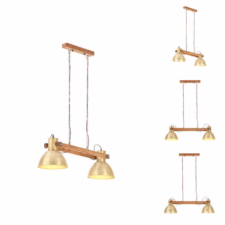 vidaXL Lampada a sospensione in stile industriale 25 W ottone 109 cm E27 - Lampade