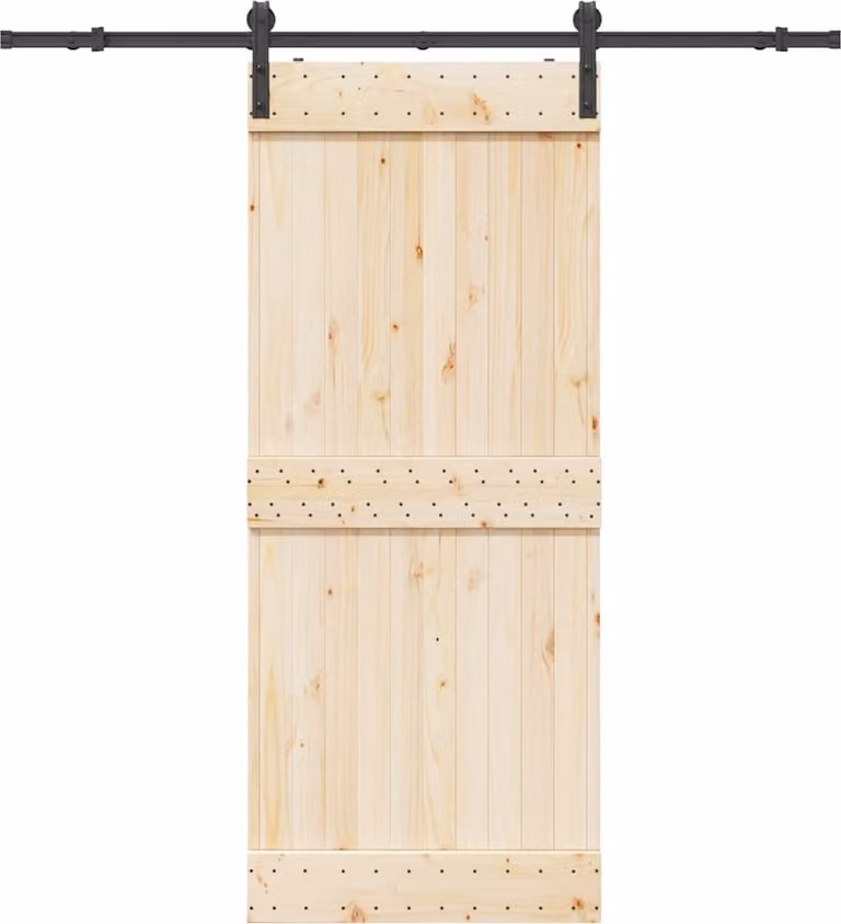 Kit di Binari per Porte Scorrevoli 183 cm Acciaio Nero