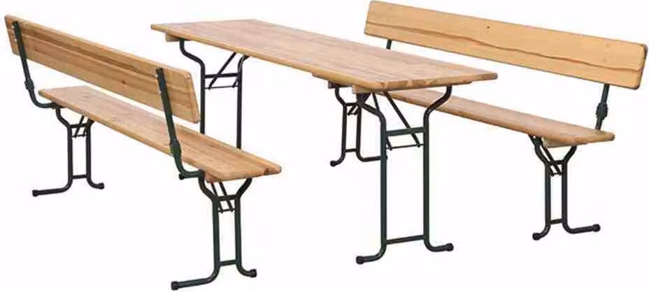 Set tensostruttura / tenda da birra con schienale Larghezza tavolo 60 cm