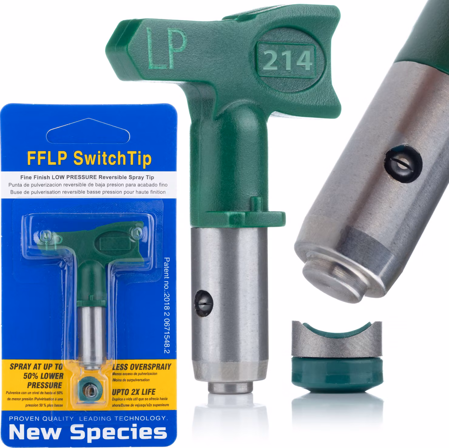 Rosfix Set Nozzle LP 214 – Ugello a Spruzzo a Bassa Pressione per Vernici e Colori a Olio | Larghezza di Spruzzo 10 cm, 80 – 140 bar