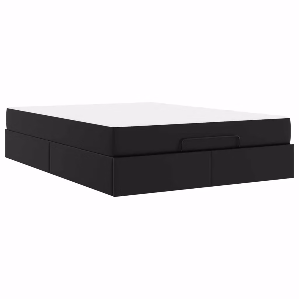 Set letto con struttura in ecopelle e materasso in schiuma vidaXL nero L: 160 cm, P: 200 cm, H: 203 cm – 2